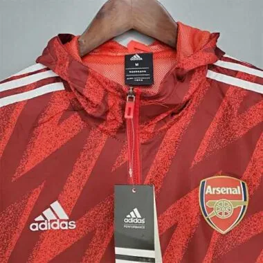 Arsenal 2021/22 Red Geometric Windbreaker