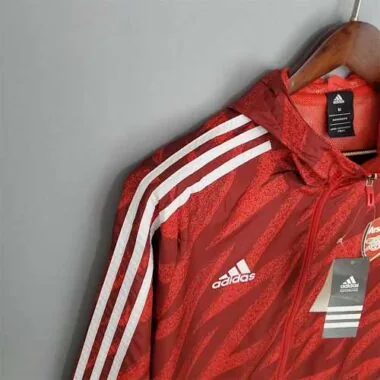 Arsenal 2021/22 Red Geometric Windbreaker