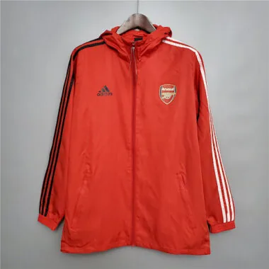 Arsenal 2020/21 Red Black Trim Windbreaker