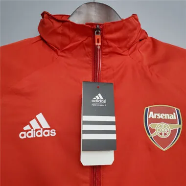 Arsenal 2020/21 Red White Stripe Windbreaker