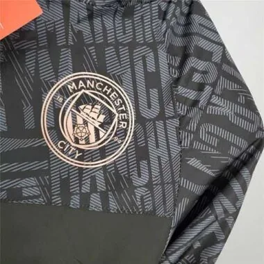 Manchester City 2021/22 Black Grey Windbreaker