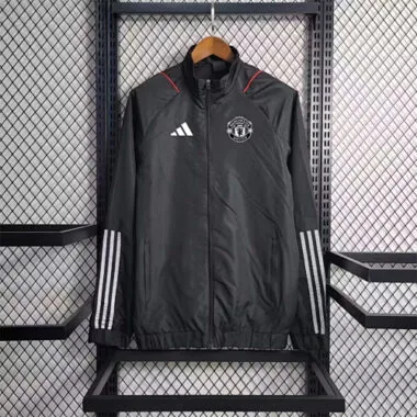 Manchester United Black Red Windbreaker