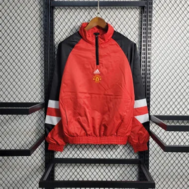 Manchester United 2023/24 Red Black White Windbreaker