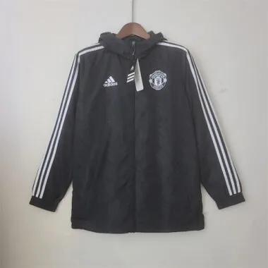 Manchester United 2022/23 Black White Windbreaker
