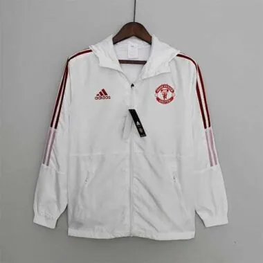Manchester United 2022/23 White Red Windbreaker