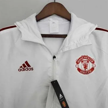 Manchester United 2022/23 White Red Windbreaker