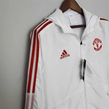 Manchester United 2022/23 White Red Windbreaker
