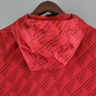Manchester United 2022 Red White Trim Windbreaker