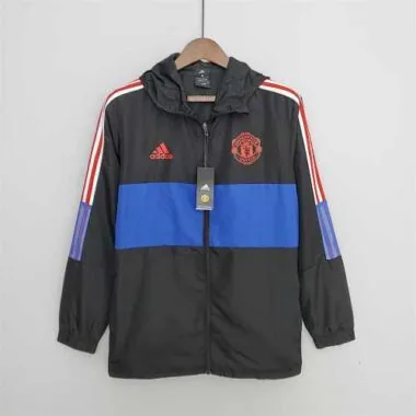 Manchester United 2022/23 Black Blue Block Windbreaker