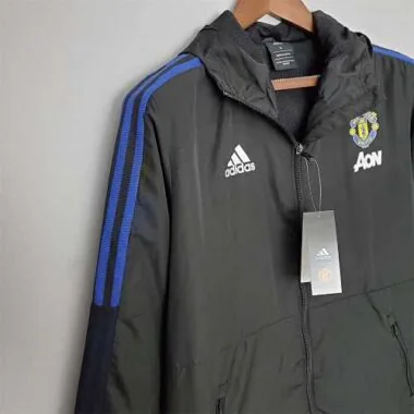 Manchester United 2022/23 Black Blue Windbreaker
