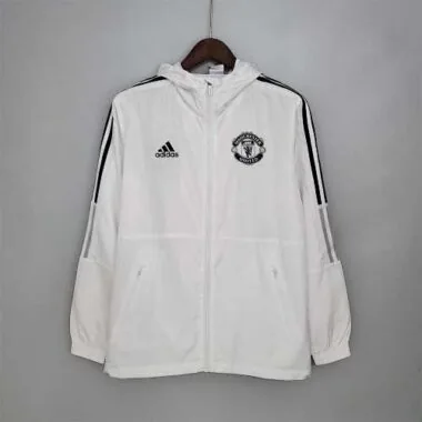 Manchester United 2021/22 White Black Windbreaker