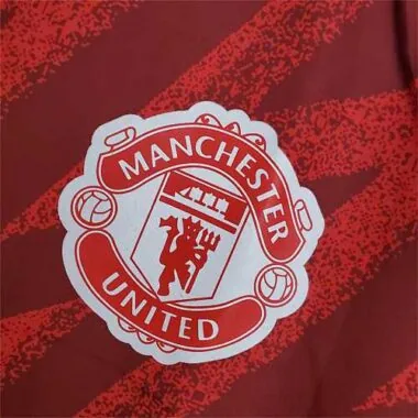 Manchester United 2021/22 Red Geometric Windbreaker