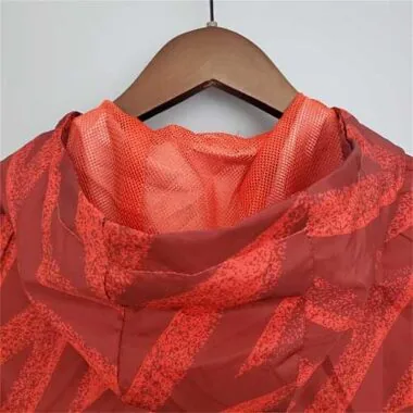 Manchester United 2021/22 Red Geometric Windbreaker