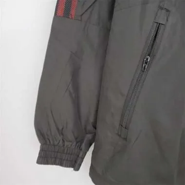 Manchester United 2021/22 Black Red Trim Windbreaker