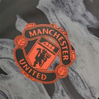 Manchester United 2021/22 Black Grey Camouflage Windbreaker