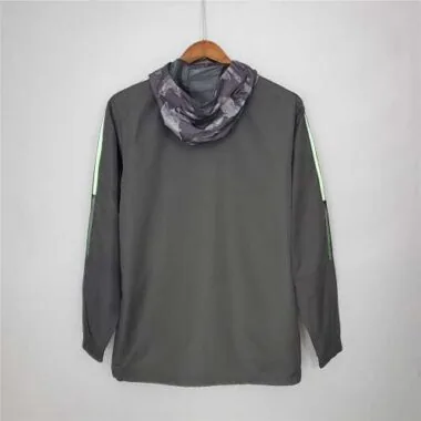 Manchester United 2021/22 Black Grey Camouflage Windbreaker