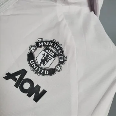 Manchester United 2020/21 White Black Red Trim Windbreaker