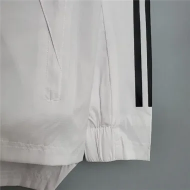 Manchester United 2020/21 White Black Red Trim Windbreaker