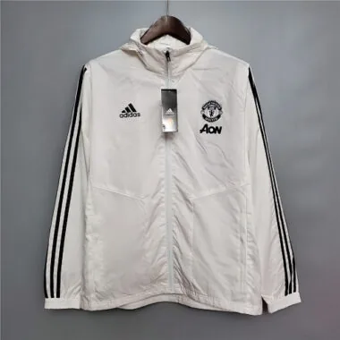 Manchester United 2020/21 White Black Windbreaker