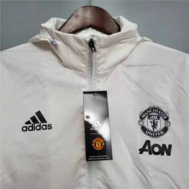 Manchester United 2020/21 White Black Windbreaker