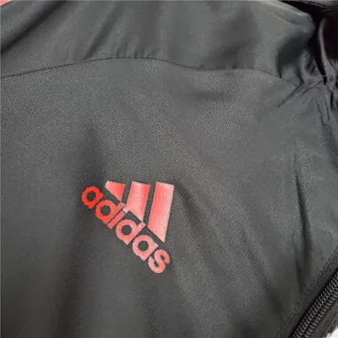 Manchester United 2020/21 Black White Red Trim Windbreaker