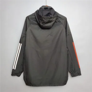 Manchester United 2020/21 Black White Red Trim Windbreaker