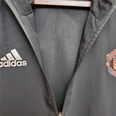 Manchester United 2020/21 Black White Windbreaker