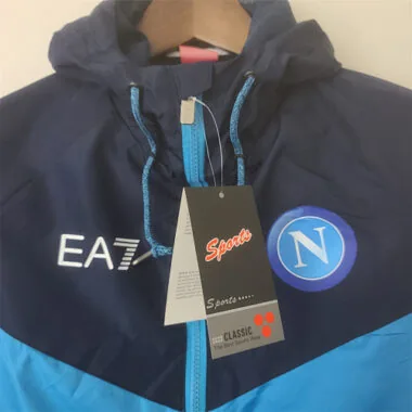Napoli 2022/23 Blue Black Hooded Windbreaker