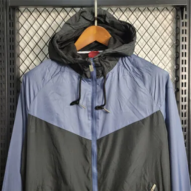 Inter Milan 2023/24 Black Grey Blue Hooded Windbreaker
