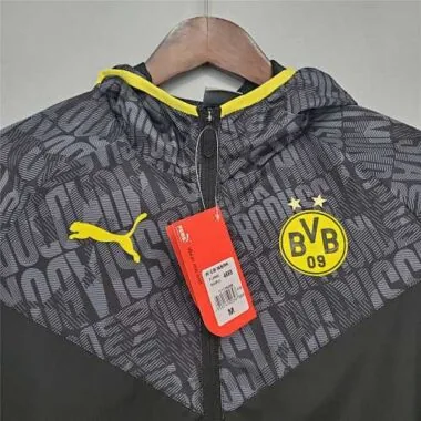 Dortmund 2021/22 Black Grey Windbreaker