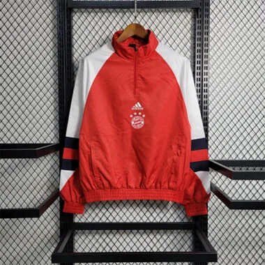Bayern Munich 2023/24 Red Black White Windbreaker