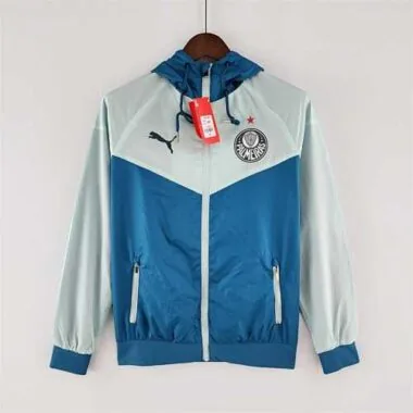 Palmeiras 2022 Blue White Windbreaker