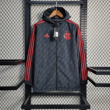 Flamengo Black Red Geometric Windbreaker