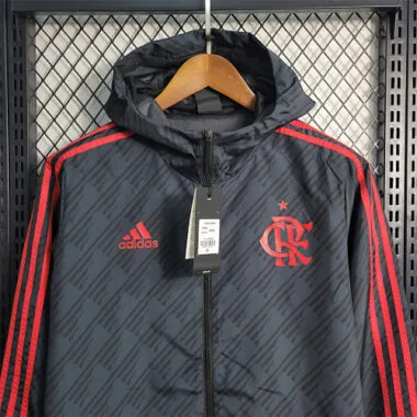Flamengo Black Red Geometric Windbreaker