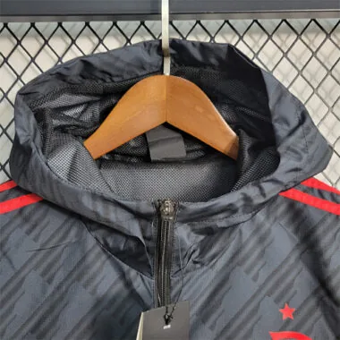 Flamengo Black Red Geometric Windbreaker