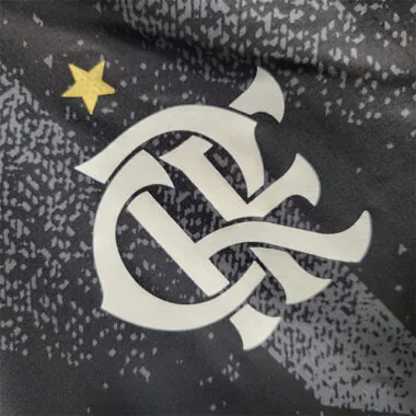 Flamengo Black Grey Diamond Red Trim Windbreaker