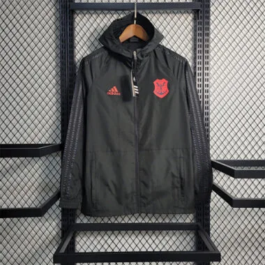 Flamengo Black Red Hooded Windbreaker