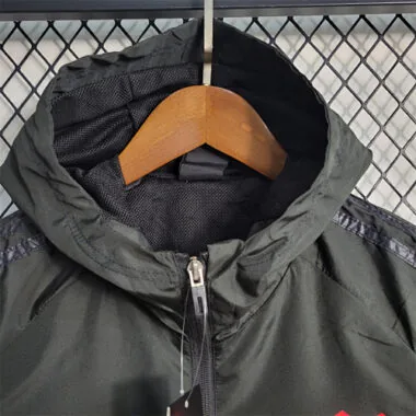 Flamengo Black Red Hooded Windbreaker