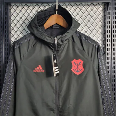 Flamengo Black Red Hooded Windbreaker