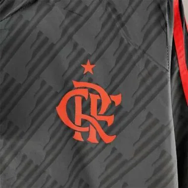 Flamengo 2022/23 Black Red Trim Windbreaker