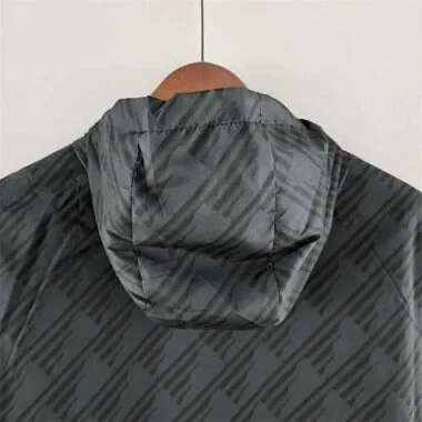 Flamengo 2022/23 Black Red Trim Windbreaker