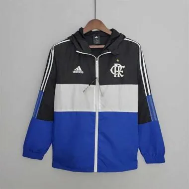 Flamengo 2022/23 Black White Blue Windbreaker