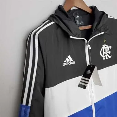 Flamengo 2022/23 Black White Blue Windbreaker
