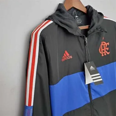 Flamengo 2022/23 Black Blue Windbreaker
