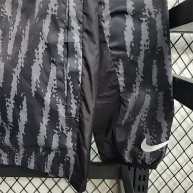 Club America 2023/24 Black Grey Geometric Hooded Windbreaker