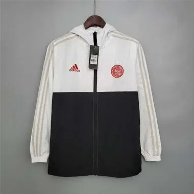 Ajax 2020/21 White Black Windbreaker