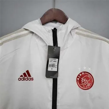 Ajax 2020/21 White Black Windbreaker