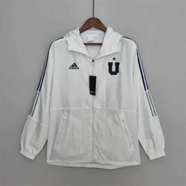 Universidad de Chile 2022/23 White Navy Hooded Windbreaker