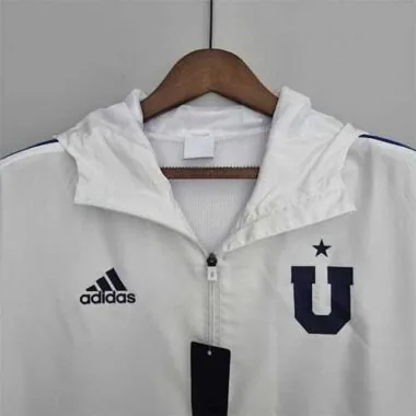 Universidad de Chile 2022/23 White Navy Hooded Windbreaker