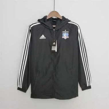 Colo-Colo 2021/22 Black White Hooded Windbreaker